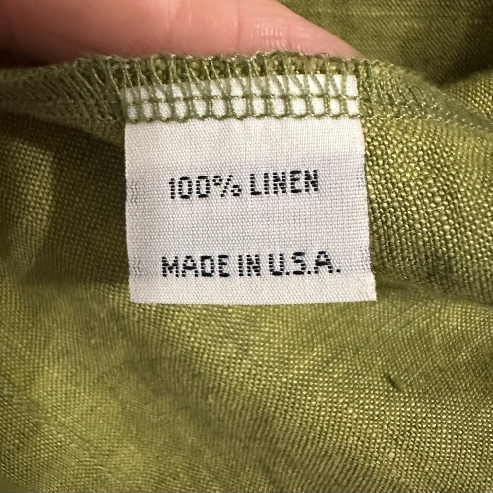 bryn Walker Olive Green Draped Linen Cardigan - Picture 5 of 8